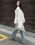 "Dream Walk" long lapel Tuscan wool sheepskin short fur coat for women - variant_title