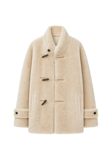 Dreamer long stand-collar sheepskin jacket product image 01