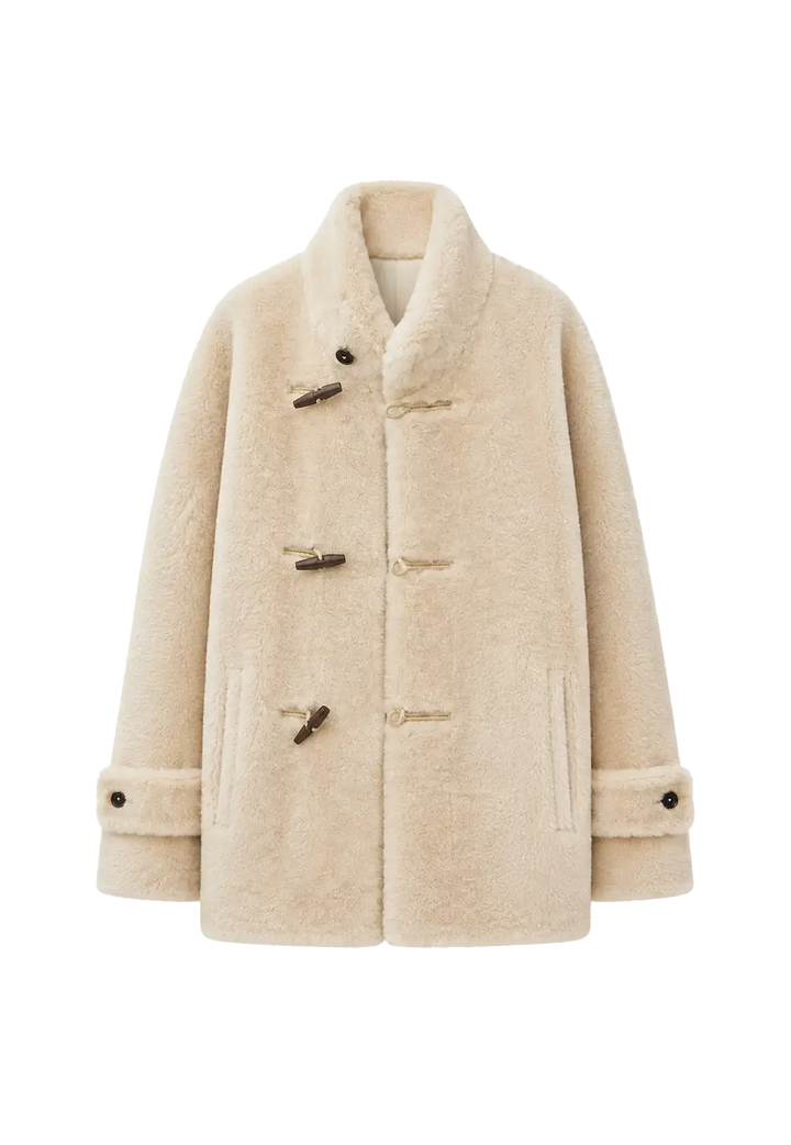 Dreamer long stand-collar sheepskin jacket product image 01