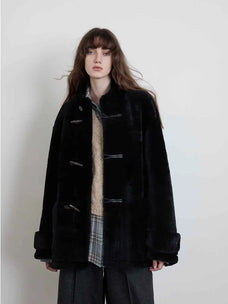 Dreamer long stand-collar sheepskin jacket product image 07
