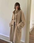 Dreamer long stand-collar sheepskin jacket product image 12