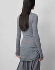 "Dreamy Ball" Lightweight and Breathable 100% Wool / U - neck Irregular Hem Long Dress for Women - variant_title