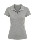Dublin lapel slim fit short sleeve T-shirt gray product cutout