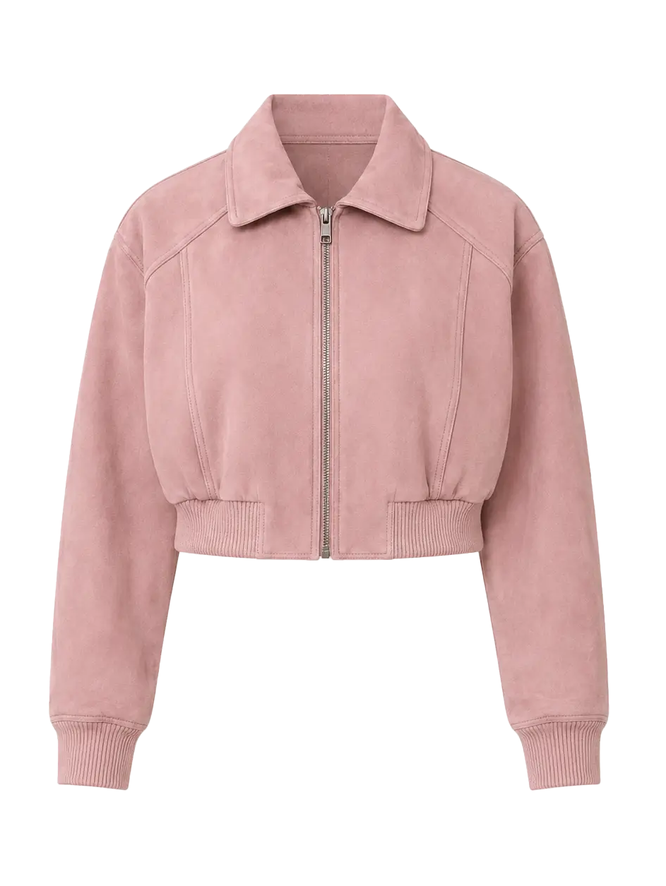Retro Classic Stand Up Sheep Leather Short Jacket "Witch Game"