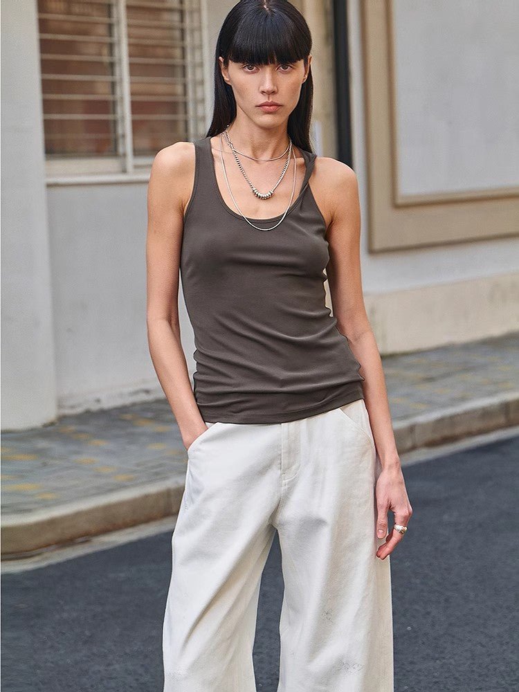 "Early Summer Jet Lag" Casual Tight - fitting Multi - collar Camisole for Women - variant_title