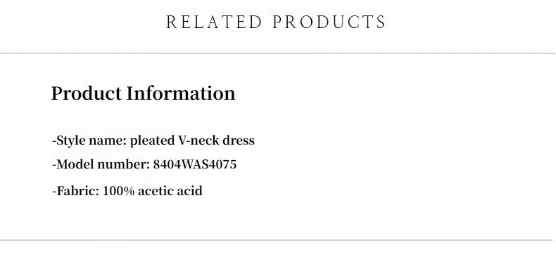 EASTMAN Ice Gloss Acetate Three - Dimensional Wave Drape Pleated V - Neck Suspender Dress - variant_title