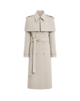 Elegant Silhouette alpaca wool coat with detachable cape product image 01