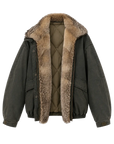 Fireladyfur Women's Fashion Goose Down Parka with Fox Fur Collar“City Cruise”