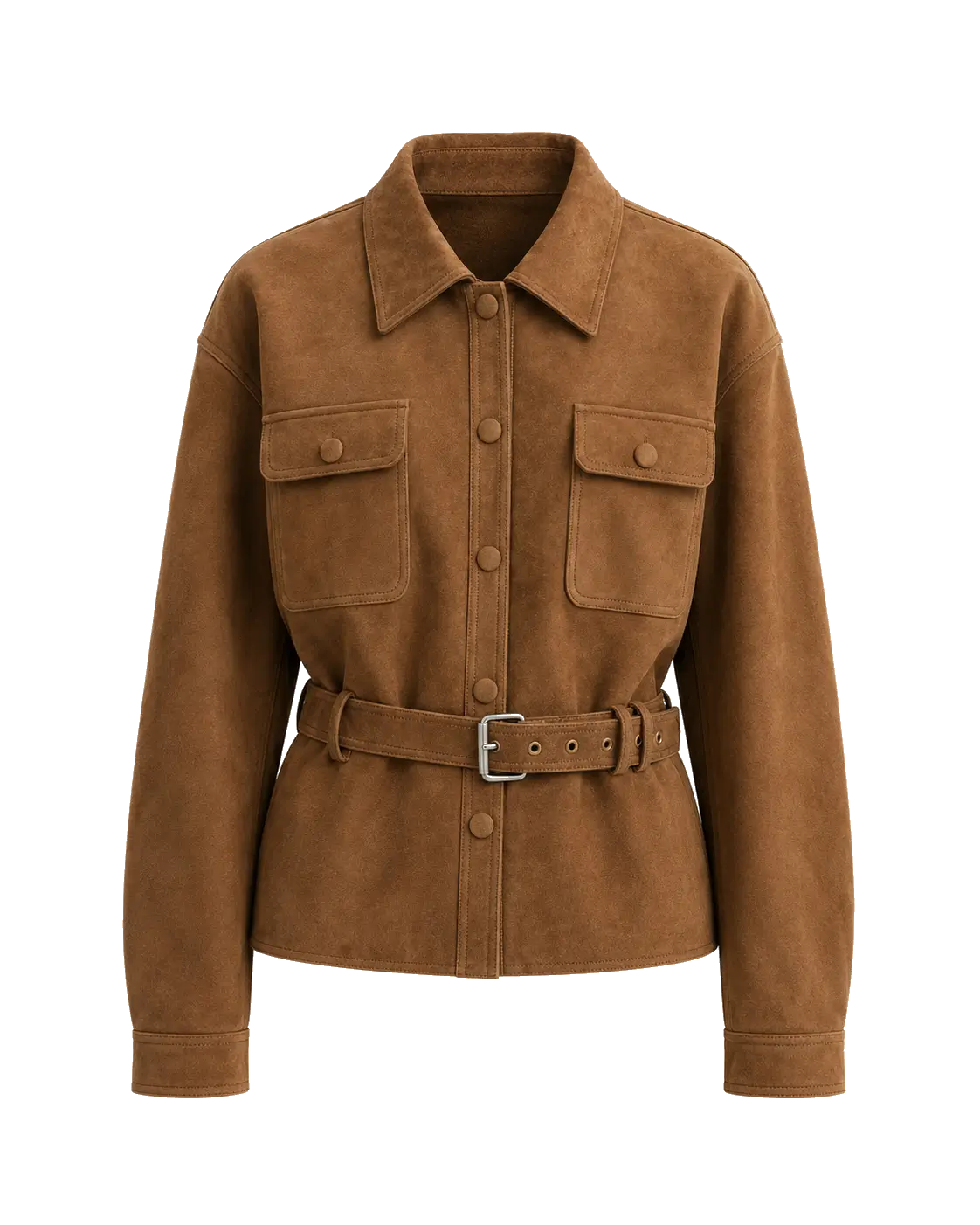 Letrans Twilight Knight cropped suede safari jacket product cutout