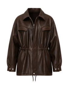 Firelady Fur Time Traveler waxed lambskin leather jacket product cutout