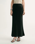 "Extremely luxurious" American EASTMAN acetate glossy bias - cut elegant slim fishtail skirt - variant_title