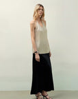 "Extremely luxurious" American EASTMAN acetate glossy bias - cut elegant slim fishtail skirt - variant_title