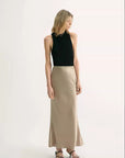 "Extremely luxurious" American EASTMAN acetate glossy bias - cut elegant slim fishtail skirt - variant_title