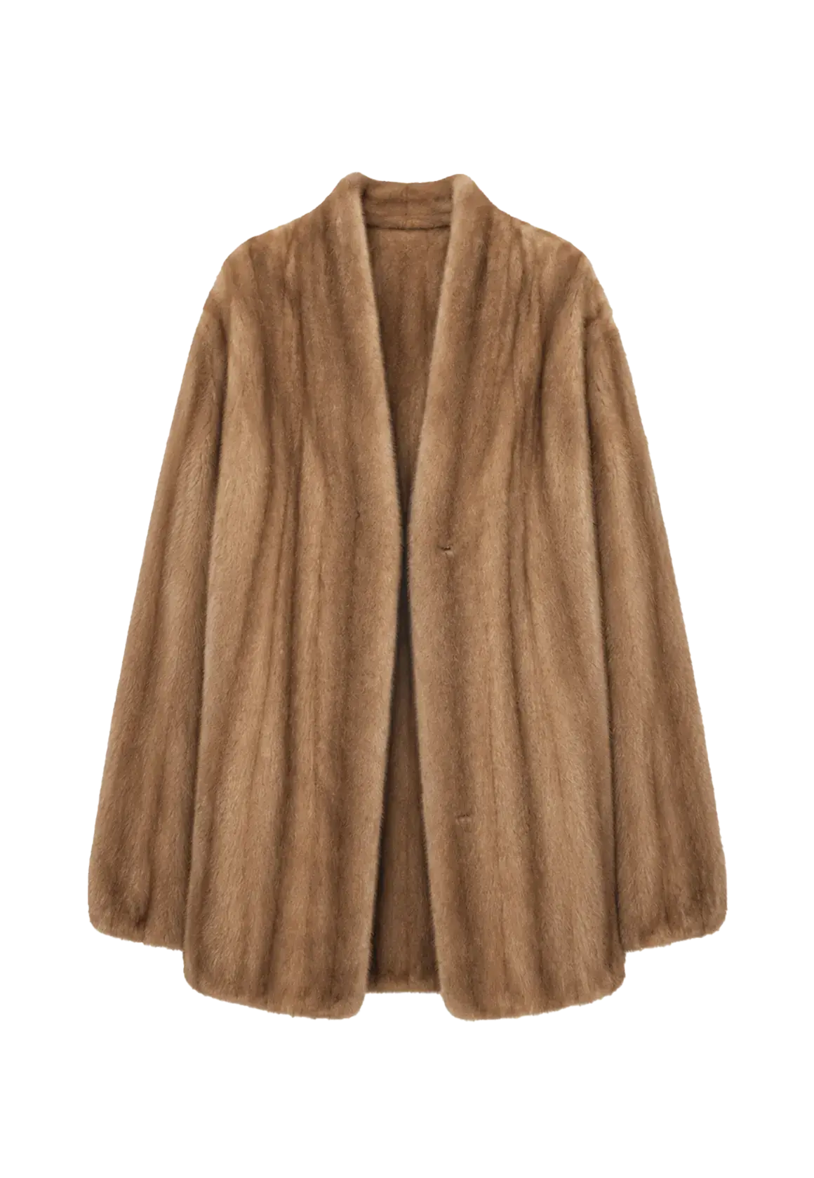 Fairy Mountain Dew Paschen mink V-neck coat, transparent product view