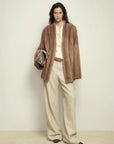 Fairy Mountain Dew Paschen mink coat on model, front view