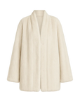 Fairy Mountain Dew Pearl natural mink V-neck coat, transparent product view