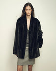 Fairy Mountain Dew Baojia Beauty black mink coat on model