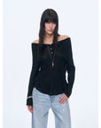 "Fashion Law" Casual One - shoulder Raglan Sleeve T-shirt Top - variant_title