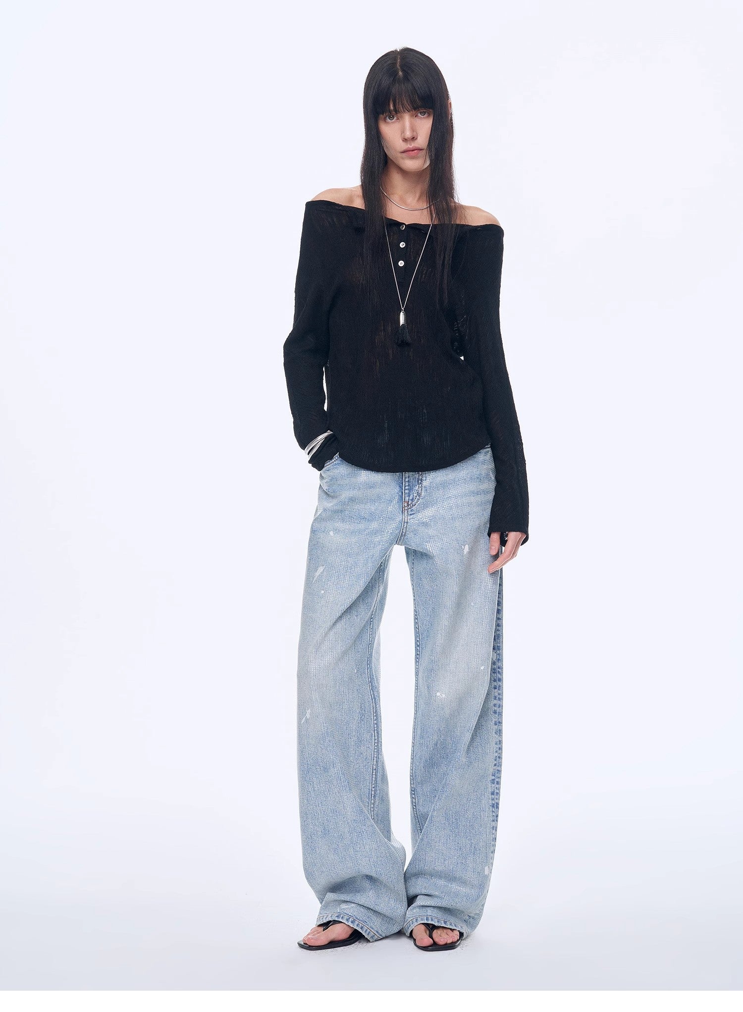 "Fashion Law" Casual One - shoulder Raglan Sleeve T-shirt Top - variant_title