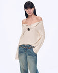 "Fashion Law" Casual One - shoulder Raglan Sleeve T-shirt Top - variant_title