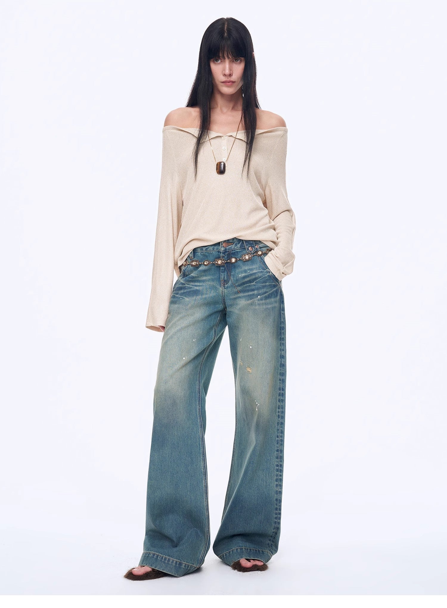 "Fashion Law" Casual One - shoulder Raglan Sleeve T-shirt Top - variant_title