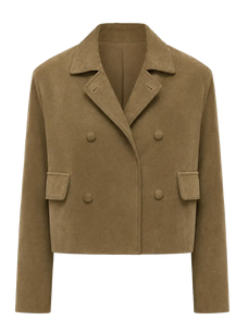 Nth Power suede lambskin double-breasted leather jacket product cutout