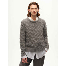 [FF×JW Collaboration Warm Exclusive] Classic Mohair Pullover Sweater with Textured Knit and Warmth - Enhancing Round Neck - variant_title