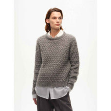[FF×JW Collaboration Warm Exclusive] Classic Mohair Pullover Sweater with Textured Knit and Warmth - Enhancing Round Neck - variant_title
