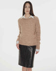 [FF×JW Collaboration Warm Exclusive] Classic Mohair Pullover Sweater with Textured Knit and Warmth - Enhancing Round Neck - variant_title