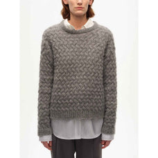 [FF×JW Collaboration Warm Exclusive] Classic Mohair Pullover Sweater with Textured Knit and Warmth - Enhancing Round Neck - variant_title