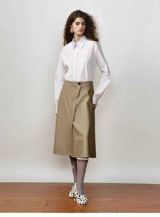 [FF×JW Ghosn Stripe] Lapel contrast classic striped shirt - variant_title