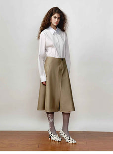 [FF×JW Ghosn Stripe] Lapel contrast classic striped shirt - variant_title