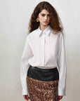 [FF×JW Ghosn Stripe] Lapel contrast classic striped shirt - variant_title