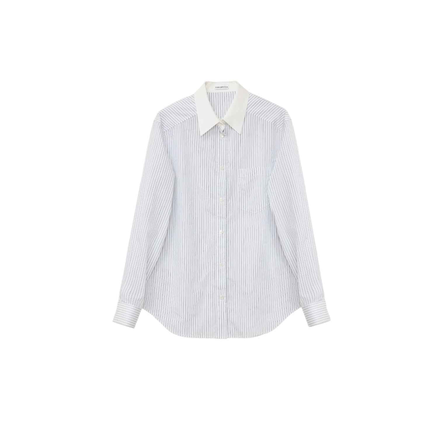 [FF×JW Ghosn Stripe] Lapel contrast classic striped shirt - variant_title