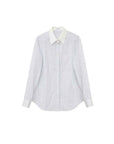[FF×JW Ghosn Stripe] Lapel contrast classic striped shirt - variant_title