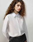 [FF×JW Ghosn Stripe] Lapel contrast classic striped shirt - variant_title