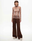 [FF×JW Rich Dusk] Exquisite and fashionable mesh rendering high collar T-shirt bottoming shirt - variant_title