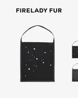 Firelady Fur [FF×JW Collaboration] Rabbit Fur and Zebra Print Denim Fur Bag - variant_title