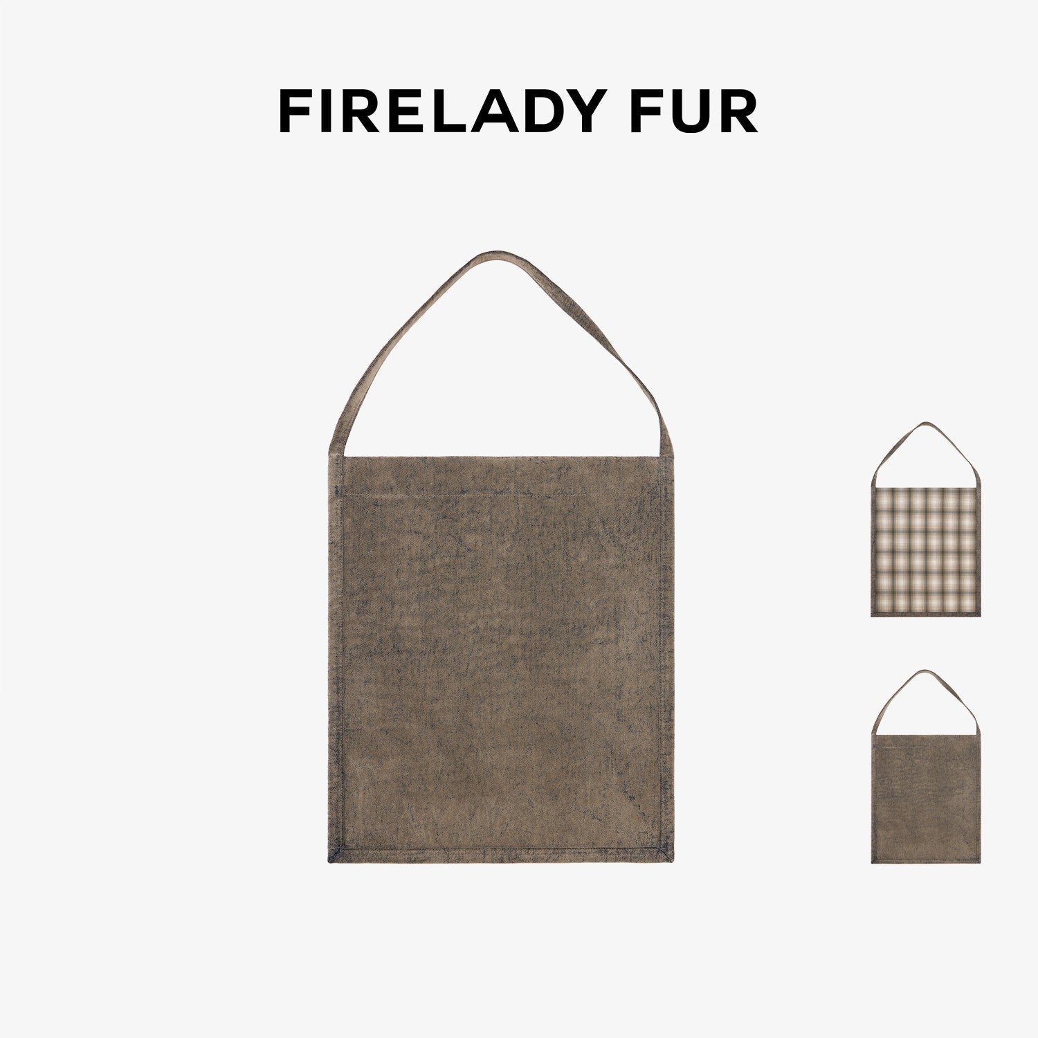 Firelady Fur [FF×JW Collaboration] Rabbit Fur and Zebra Print Denim Fur Bag - variant_title