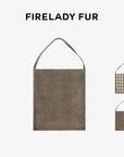 Firelady Fur [FF×JW Collaboration] Rabbit Fur and Zebra Print Denim Fur Bag - variant_title
