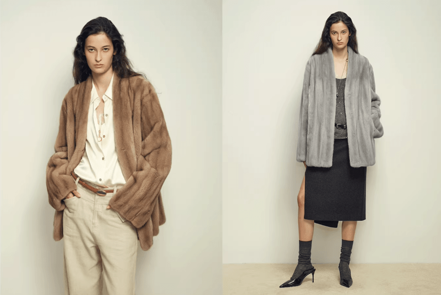 Firelady Fur Imported Kopenhagen Purple - Label Female Mink Full - Skin Woven V - Neck Fur Coat “Fairy Mountain Dew” - variant_title