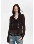 Firelady Fur Italian Sheepskin Leather Jacket Women - Merino Wool Knit Short Coat - Nishino Twilight - variant_title