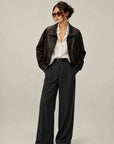 Firelady Fur Lambskin Leather Jacket – Vintage Vegetable - Tanned Funnel Neck "New York Twilight"Firelady Fur