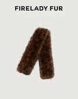 Firelady Fur Mink Fur Scarf Russian Imported Fashionable Retro Old Money Style Plain Weave - variant_title