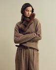 Firelady Fur Mink fur scarf Russian imported trendy retro vintage - style ribbed patchwork - variant_title