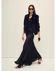 Firelady Fur Shearling Coat with Detachable Sleeves "Silky Cocoa"