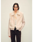 Firelady Fur Shearling Coat with Detachable Sleeves "Silky Cocoa"