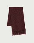 Firelady Fur reddish-brown shimmer Merino wool and cashmere fringe scarf for women