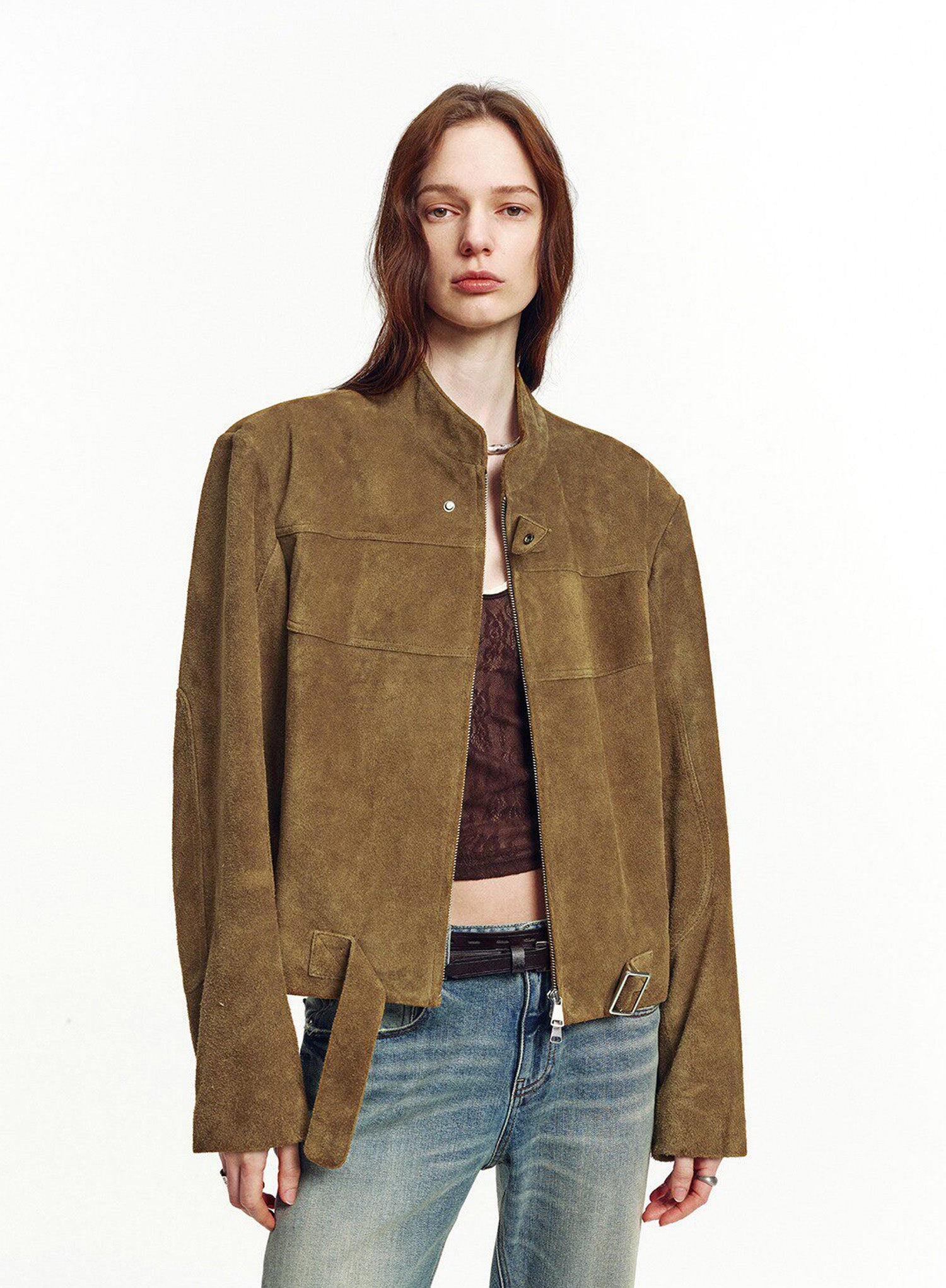 Firelady Fur Suede Leather Biker Jacket for Women – "Caramel Mountain"Firelady Fur