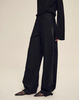 Firelady Fur Textured Fine Wool Four - Button Wide - Leg Trousers"Urban Film ” - variant_title